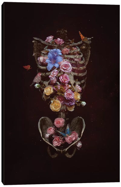 Floral Soul Canvas Art Print - Similar to Frida Kahlo