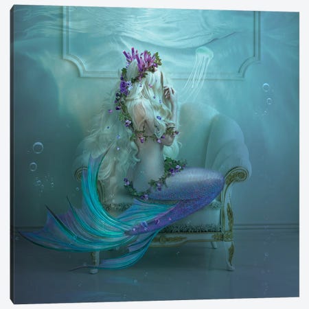 Mermaid Tears Canvas Print #NTL28} by Natalie Shau Canvas Art