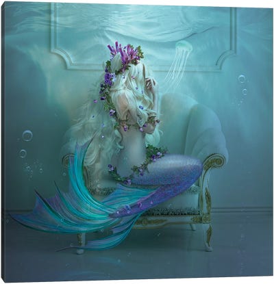 Mermaid Tears Canvas Art Print - Best Selling Fantasy Art
