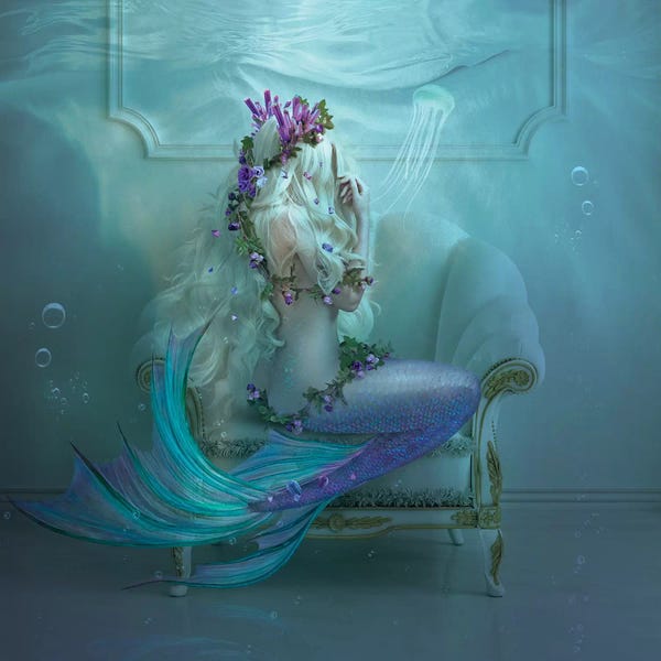 Large Art for Bathroom - Canvas Prints: Mermaid Tears by Natalie Shau