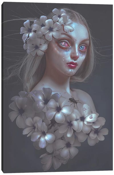 Pale Flower Canvas Art Print - Natalie Shau
