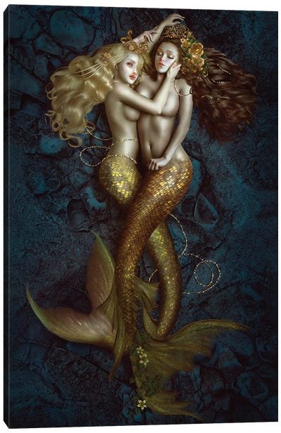 Naiades Canvas Art Print - Mermaid Art