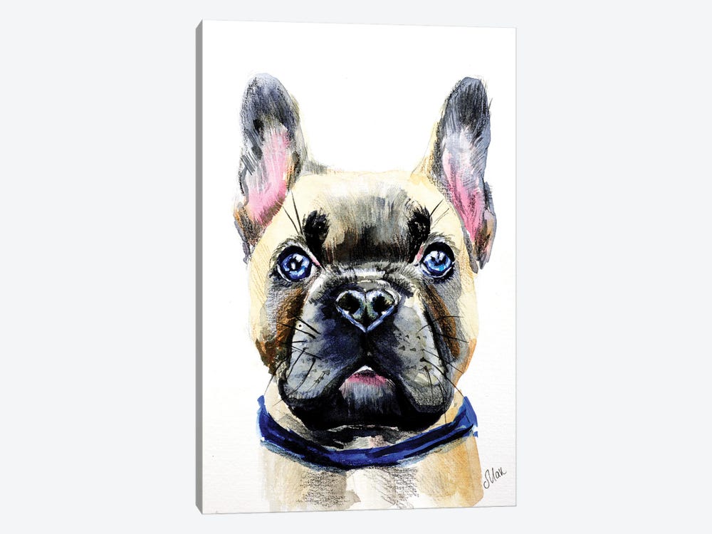 French Bulldog by Nataly Mak 1-piece Canvas Print