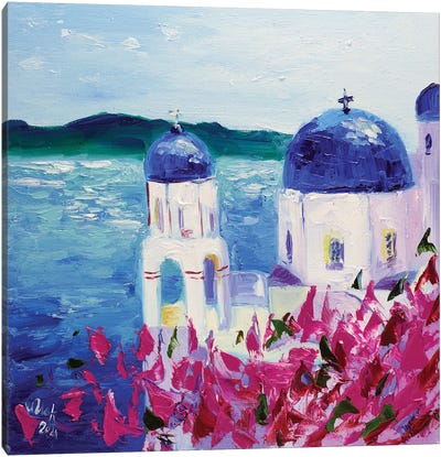 Greece Canvas Art Print - Dome Art