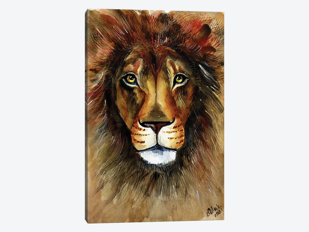 Lion by Nataly Mak 1-piece Canvas Print