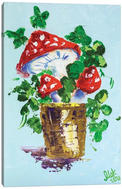 Amanita Muscaria Canvas Art Print - Mushroom Art