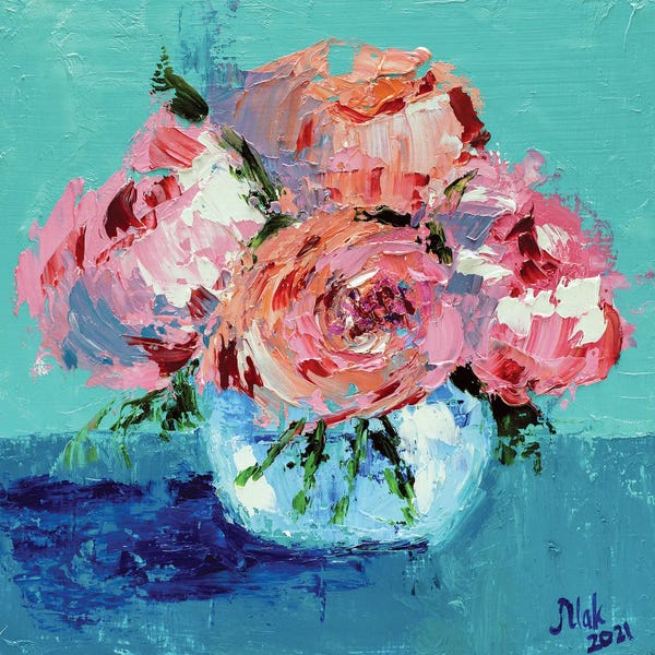 Textured Florals: Roses Bouquet by Nataly Mak