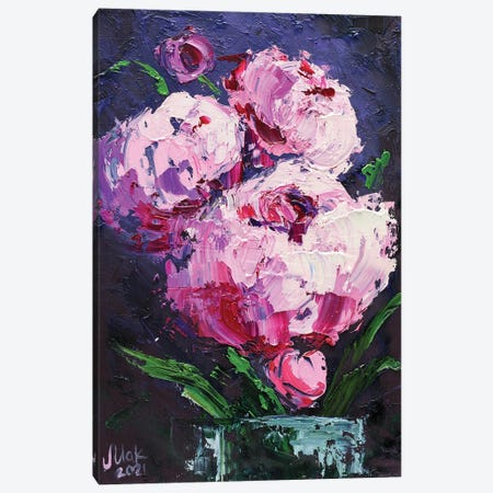 Pink Peonies Bouquet Canvas Print #NTM114} by Nataly Mak Canvas Art Print