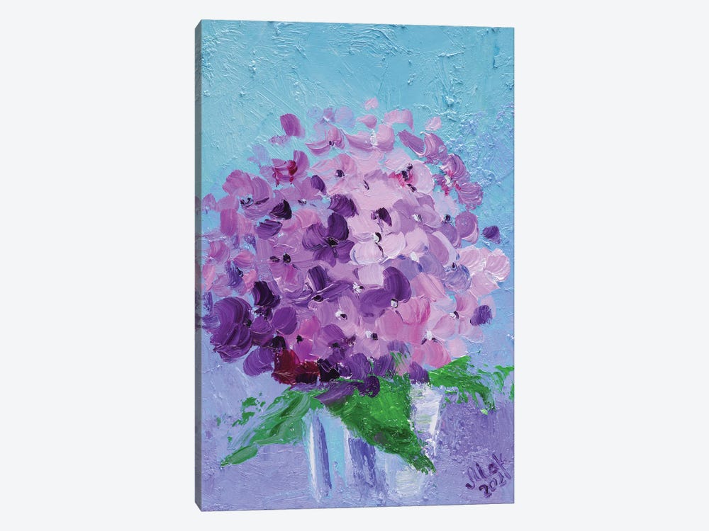 Lilac Hydrangea by Nataly Mak 1-piece Canvas Wall Art