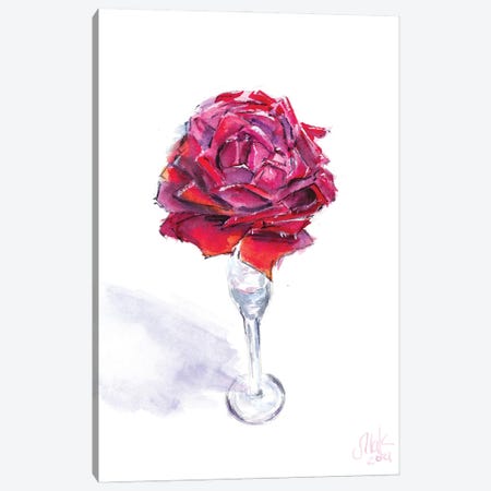 Red Rose Canvas Print #NTM121} by Nataly Mak Art Print