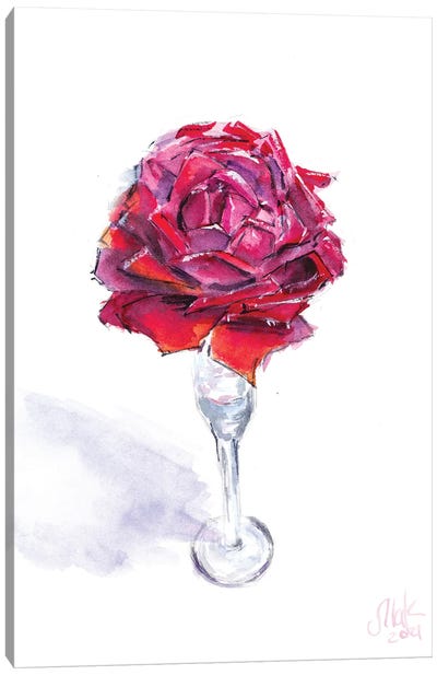 Red Rose Canvas Art Print - Nataly Mak