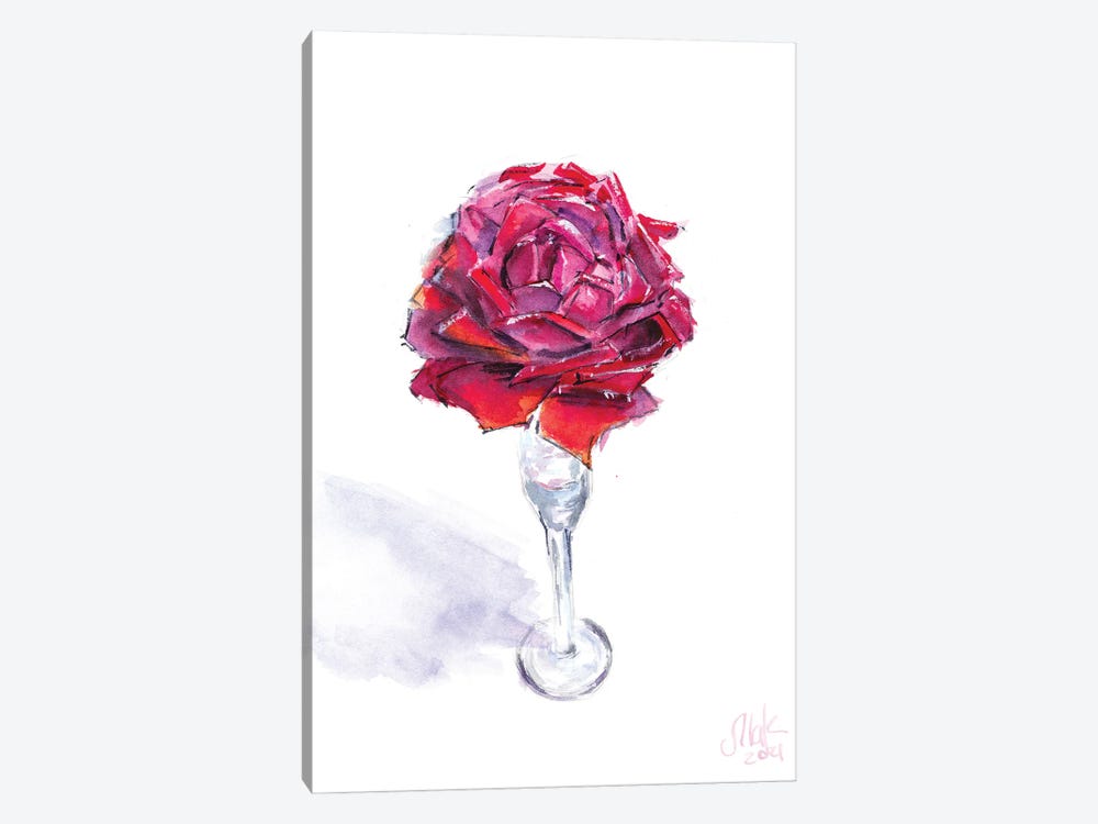 Red Rose by Nataly Mak 1-piece Canvas Wall Art