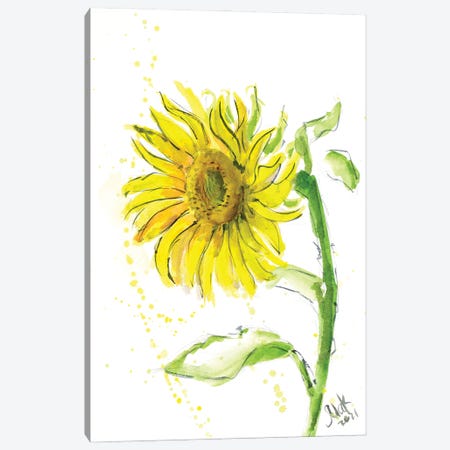 Sunflower Canvas Print #NTM126} by Nataly Mak Canvas Artwork