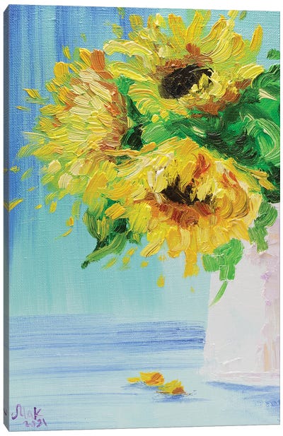 Sunflower Bouquet Canvas Art Print - Nataly Mak