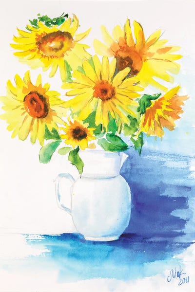 Sunflower Bouquet2 by Nataly Mak framed wall art