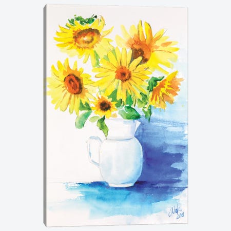 Sunflower Bouquet2 Canvas Print #NTM128} by Nataly Mak Canvas Print