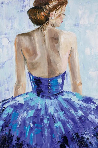 Woman In Blue by Nataly Mak art print
