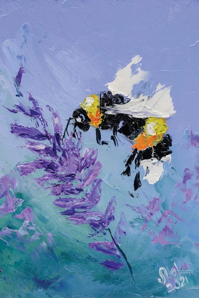 Bees: Bumblebee On Lavender by Nataly Mak