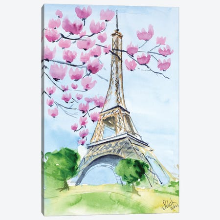 Eiffel Tower Canvas Print #NTM142} by Nataly Mak Canvas Art Print