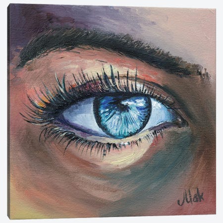 Blue Eye Canvas Print #NTM143} by Nataly Mak Art Print