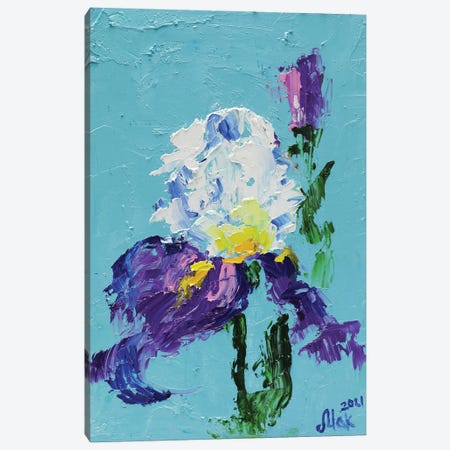 Purple Iris Canvas Print #NTM146} by Nataly Mak Canvas Wall Art