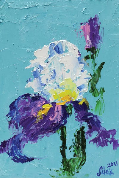 Irises: Purple Iris by Nataly Mak