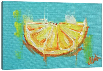 Lemon Slice Canvas Art Print - Nataly Mak