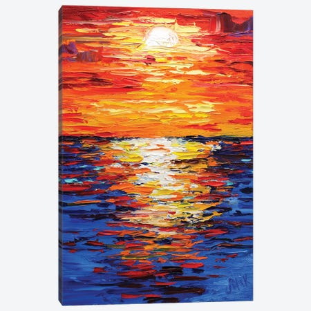 Orange Sunset Canvas Print #NTM150} by Nataly Mak Canvas Wall Art