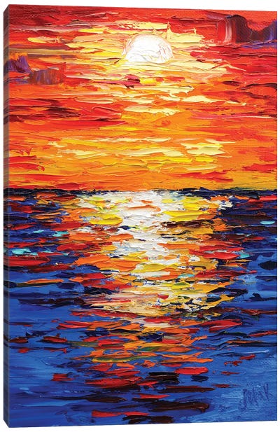 Orange Sunset Canvas Art Print - Nataly Mak