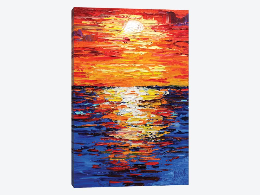 Orange Sunset by Nataly Mak 1-piece Canvas Art