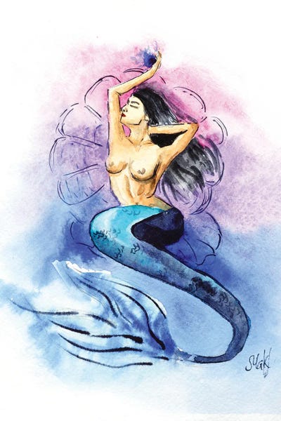 Mermaid by Nataly Mak framed wall art