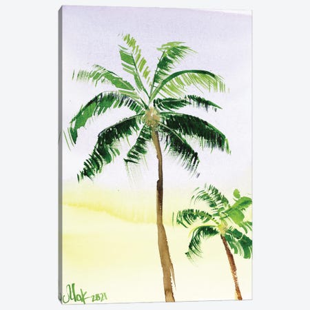 Palm Tree Canvas Print #NTM154} by Nataly Mak Canvas Print