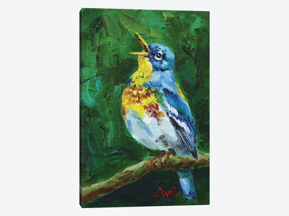 Parula Bird by Nataly Mak 1-piece Canvas Print