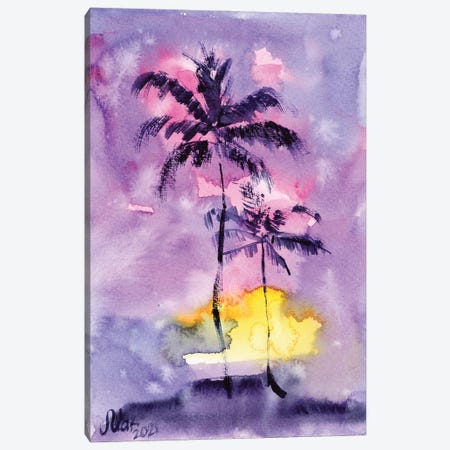 Palm Trees Canvas Print #NTM156} by Nataly Mak Art Print