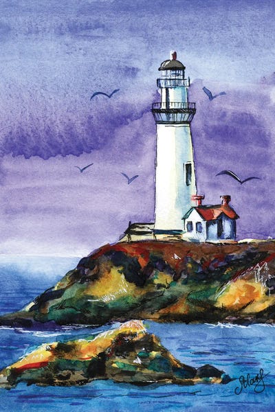 California Lighthouse V by Nataly Mak framed wall art