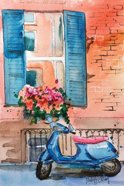 Scooter by Nataly Mak art print