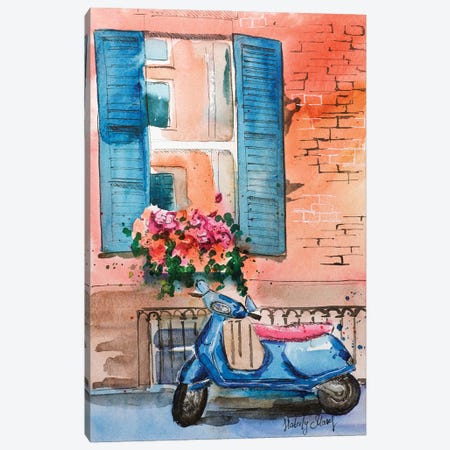 Scooter Canvas Print #NTM165} by Nataly Mak Canvas Art