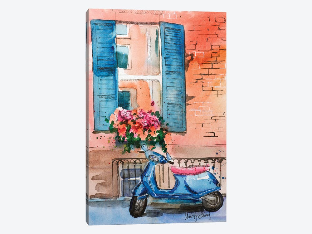 Scooter by Nataly Mak 1-piece Canvas Wall Art