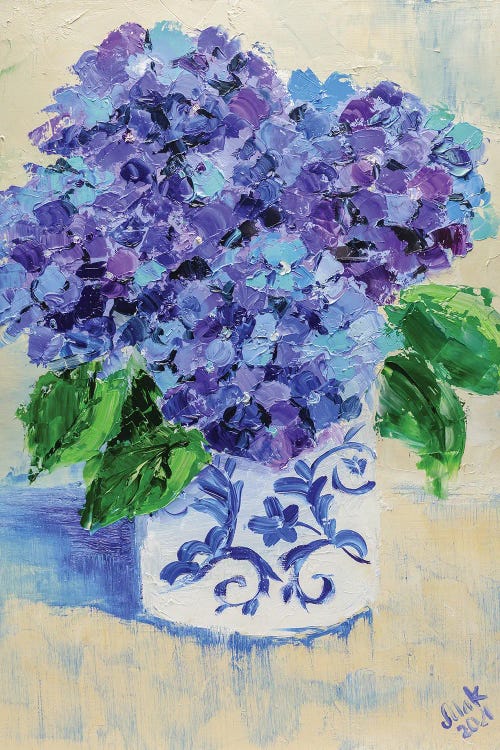 Purple Hydrangea by Nataly Mak wall art