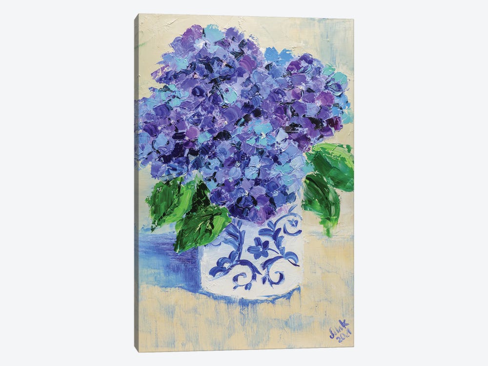 Purple Hydrangea by Nataly Mak 1-piece Canvas Print