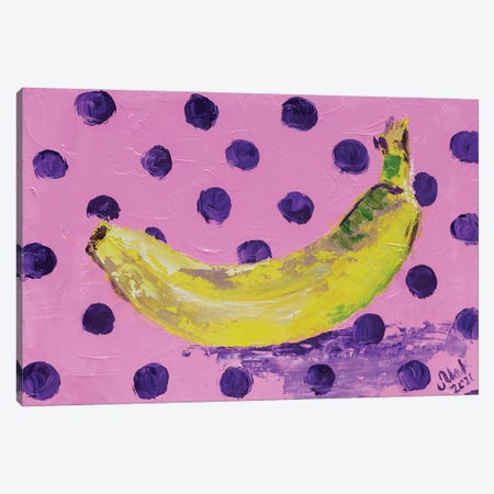 Banana Canvas Print #NTM172} by Nataly Mak Canvas Wall Art