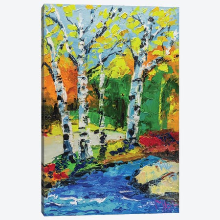 Birches Landscape Canvas Print #NTM173} by Nataly Mak Canvas Wall Art