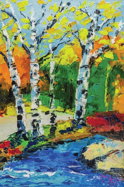 Birch Trees: Birches Landscape by Nataly Mak
