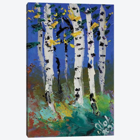 Birches Landscape II Canvas Print #NTM174} by Nataly Mak Canvas Print