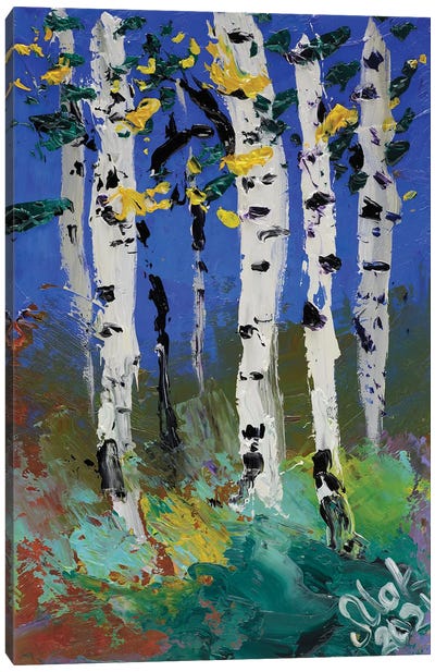 Birches Landscape II Canvas Art Print - Nataly Mak