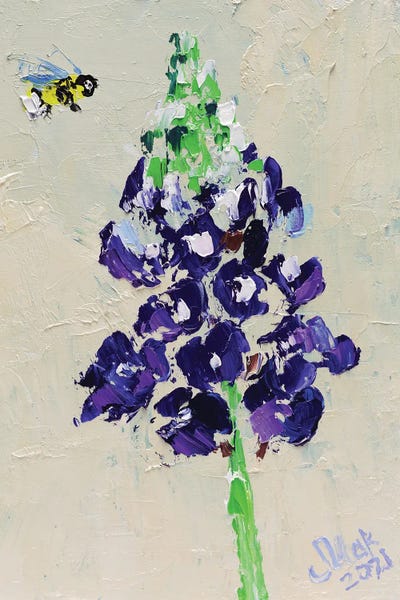 Bees: Bluebonnet by Nataly Mak