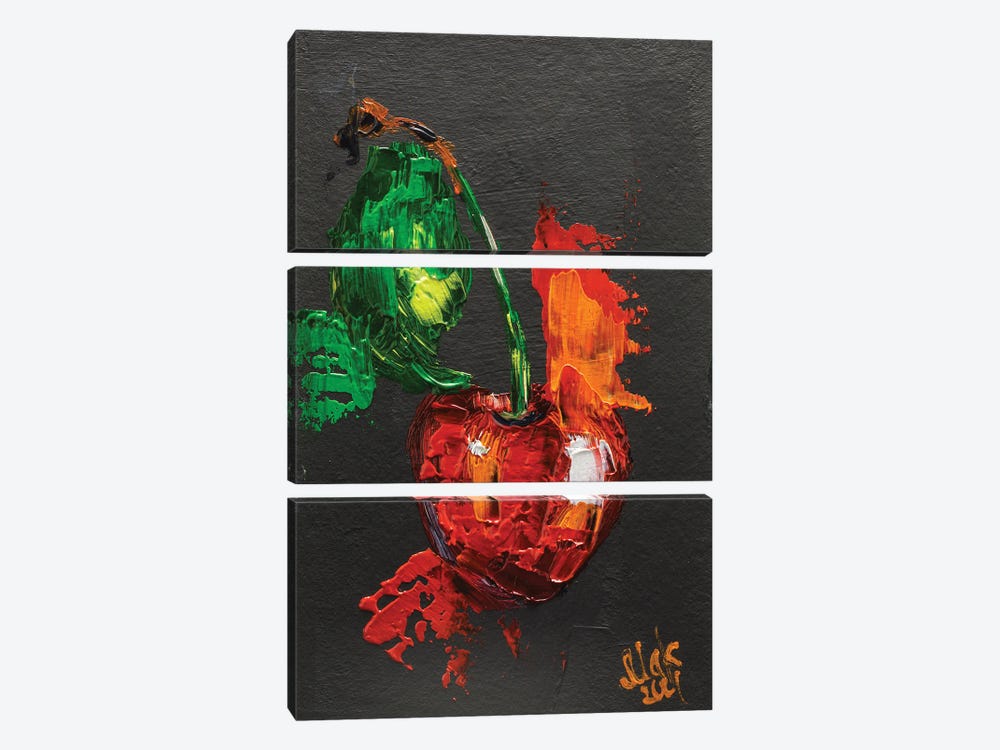 Juicy Cherry by Nataly Mak 3-piece Canvas Artwork