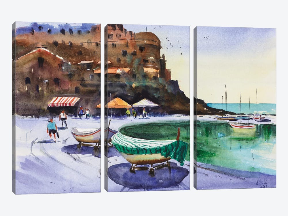 Cinque Terre by Nataly Mak 3-piece Canvas Art Print