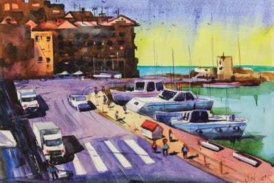 Italy Cityscape by Nataly Mak framed wall art