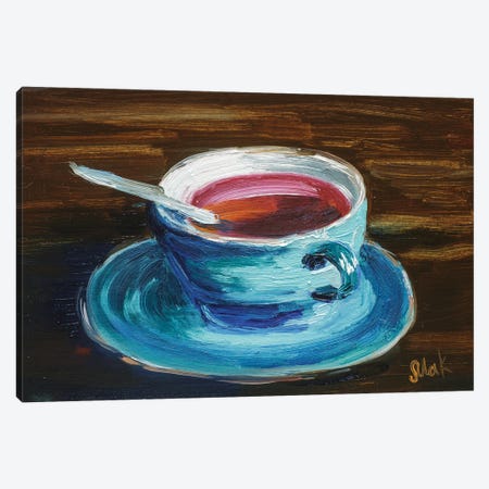 Cup Of Tea Canvas Print #NTM182} by Nataly Mak Canvas Art Print